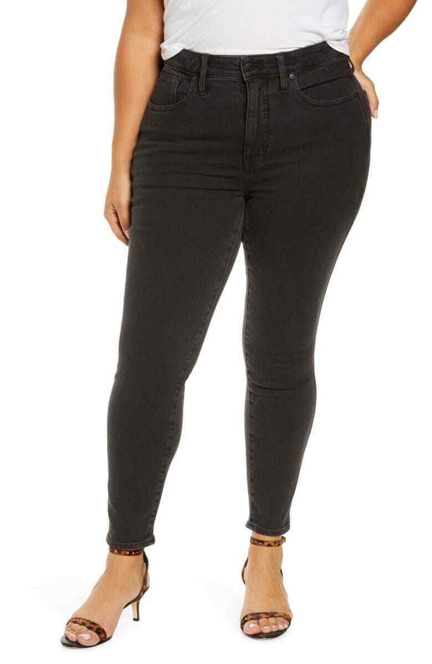 Nordstrom BP. Skinny Jeans High Rise Dark Wash Five Pockets Solid Black 16W